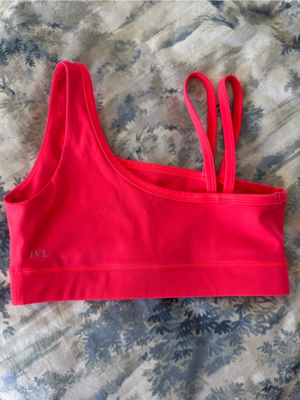 IVL Collective Curved One Shoulder Sports Bra (Fiery Coral)